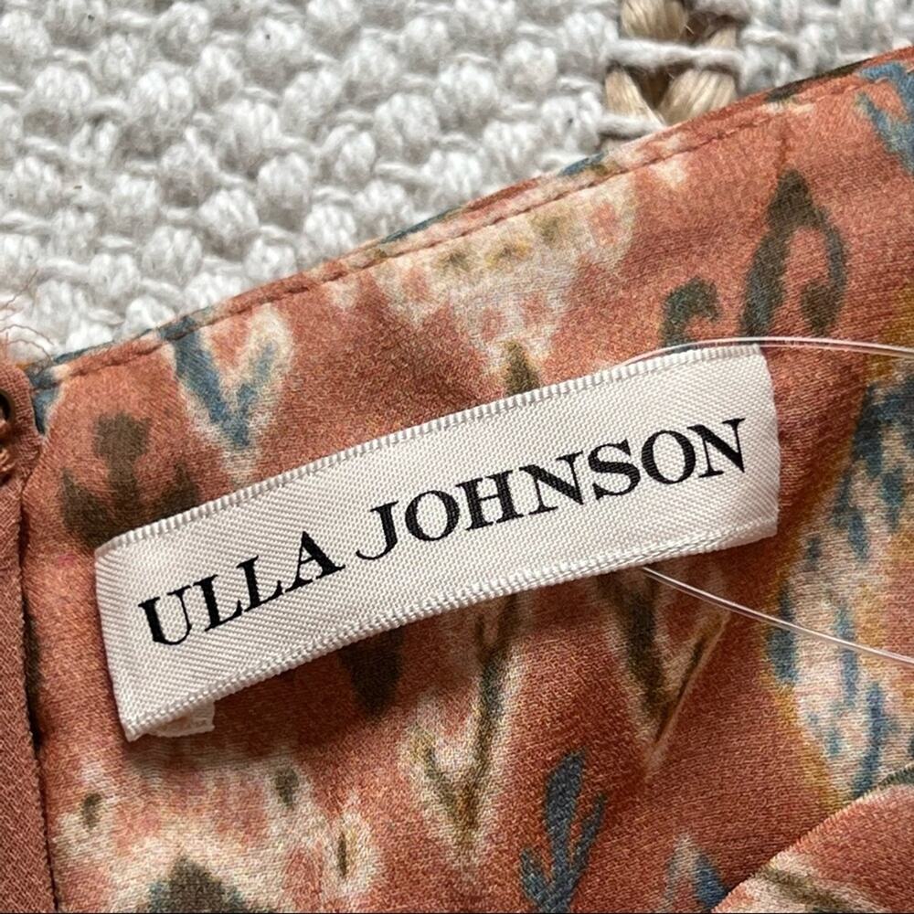 Ulla Johnson Rabia Horizon Brown Printed Silk Blend Maxi Gown Dress Women’s 2 - Picture 10 of 15